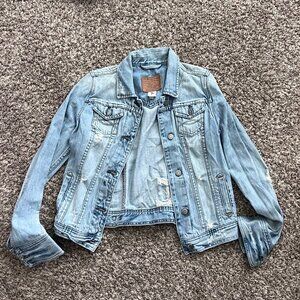 Abercrombie & Fitch Distressed Jean Jacket - Large